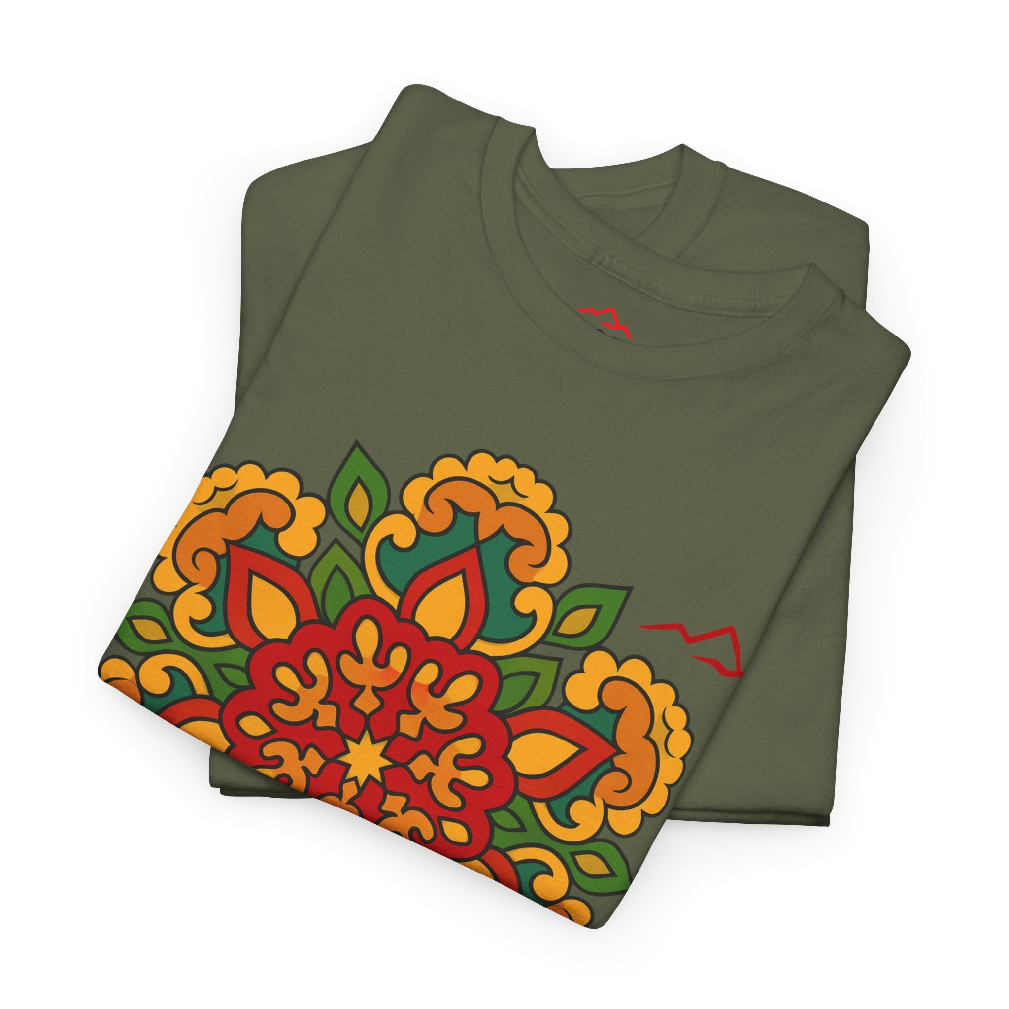 Balkan Blood T‑Shirt — Traditional Balkan Floral Medallion