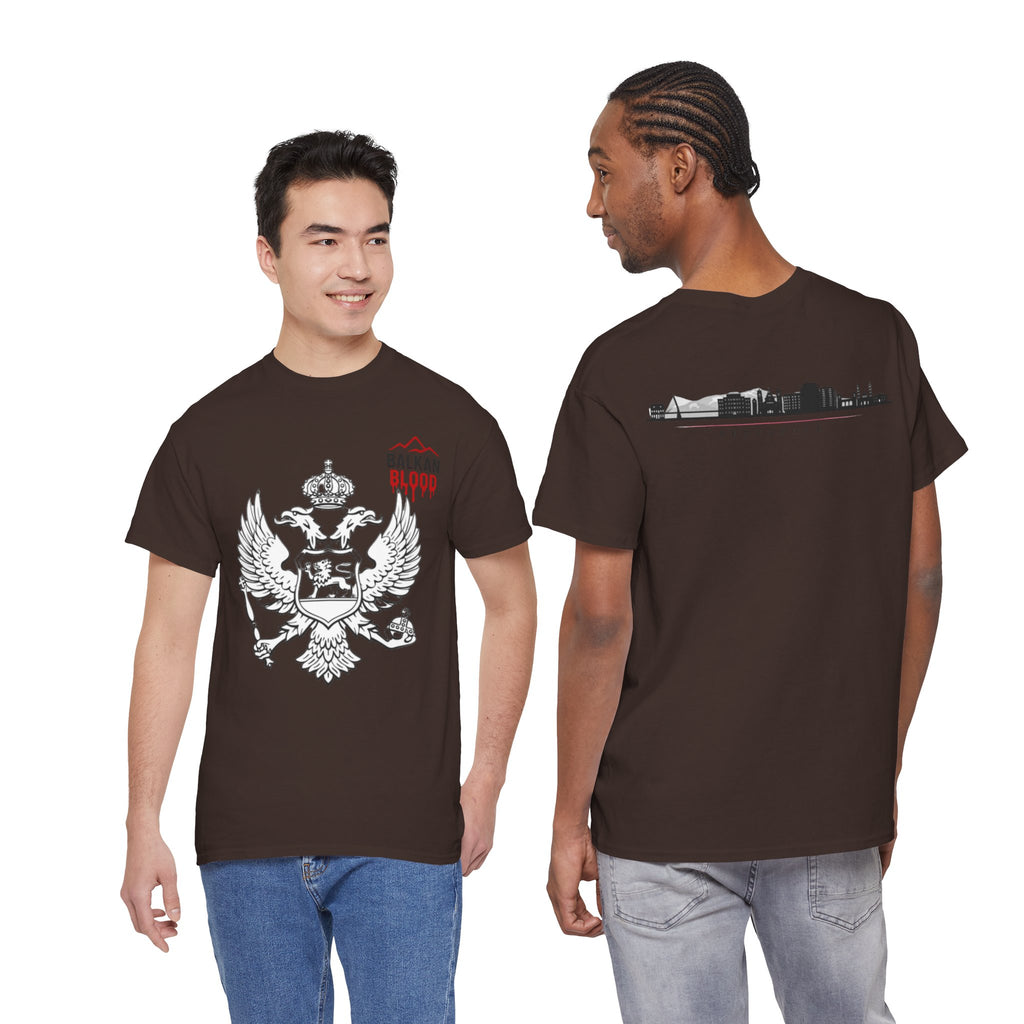 Montenegro/Balkan Blood Unisex Heavy Cotton Tee, Vintage Style Shirt