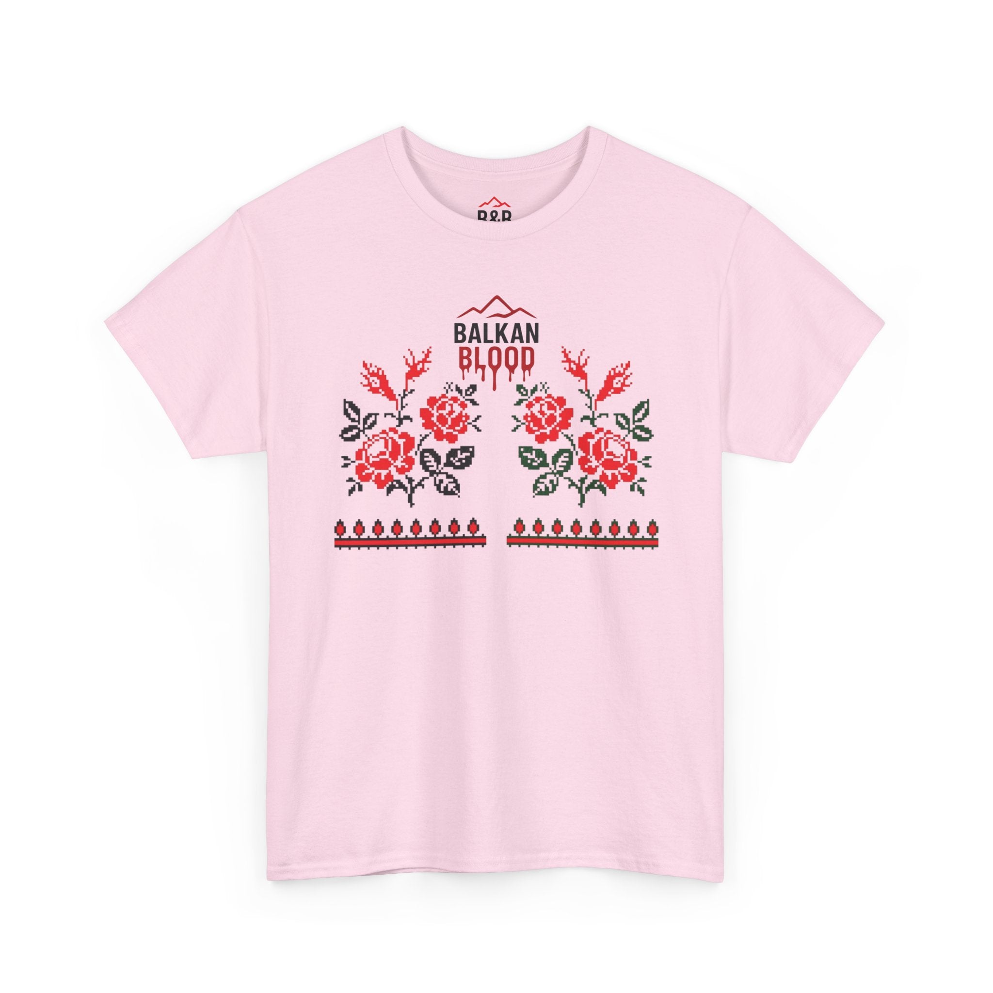 Bulgaria Balkan Blood Unisex Heavy Cotton Tee, Vintage Floral Graphic Shirt