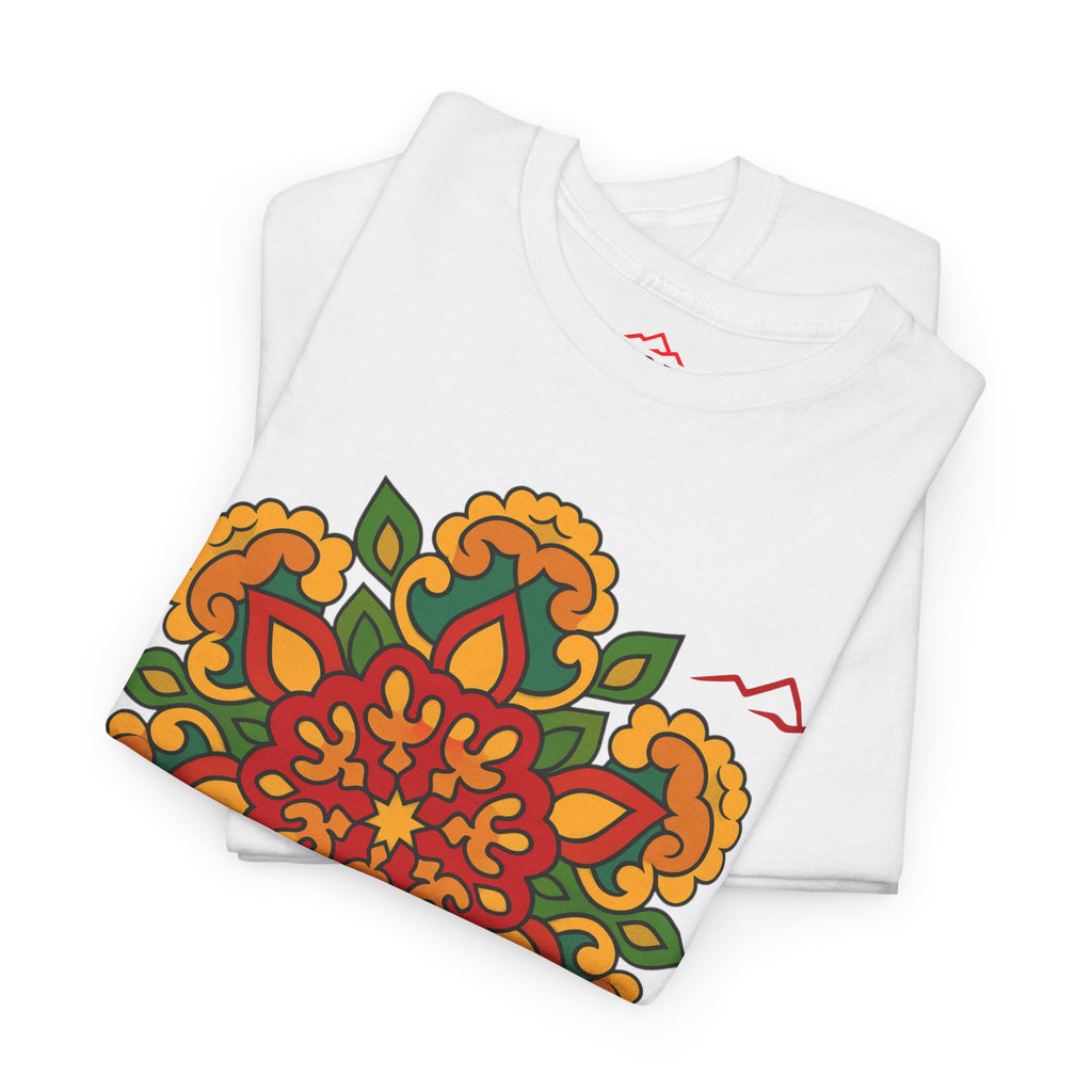 Balkan Blood T‑Shirt — Traditional Balkan Floral Medallion