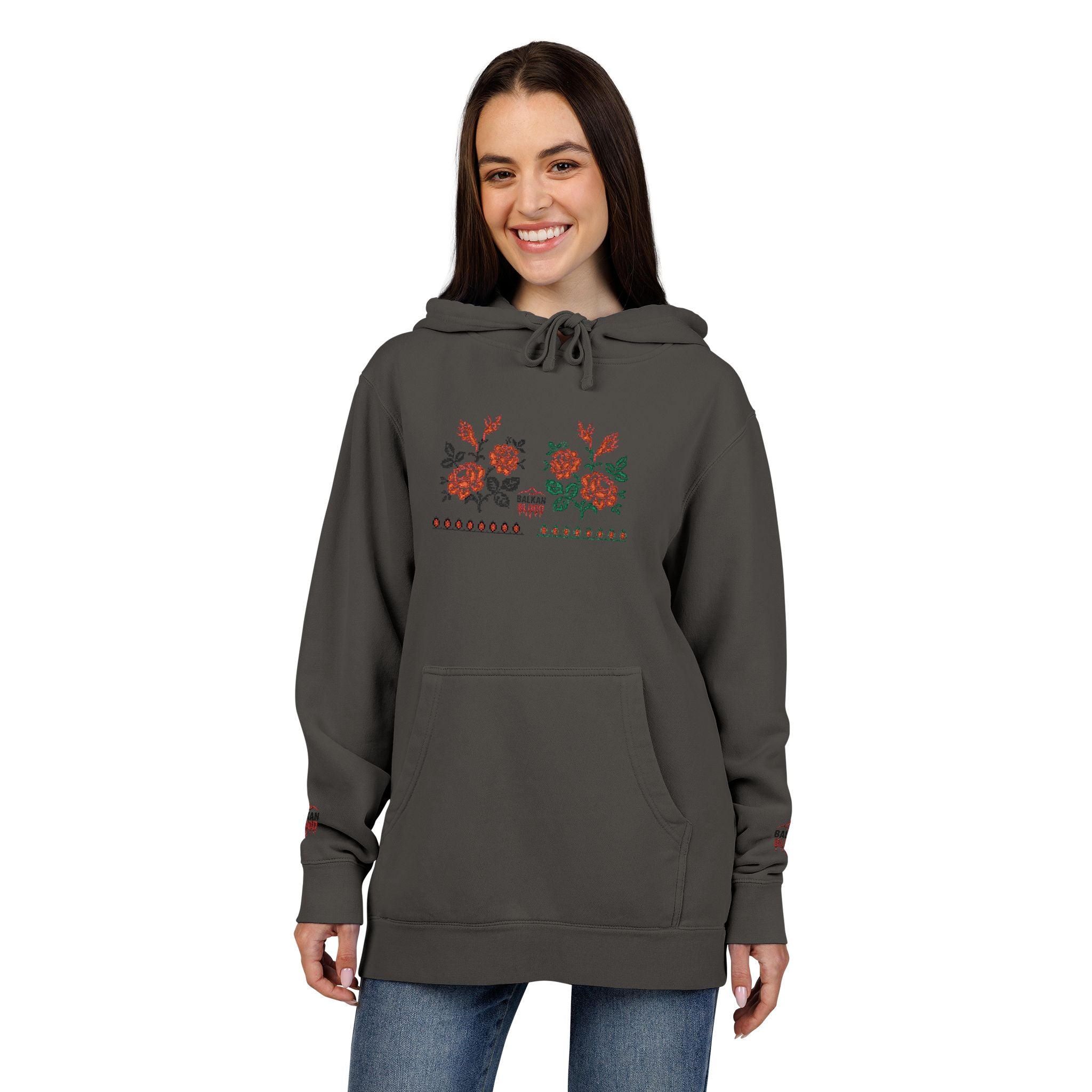 Embroidered Flower Hoodie, Cozy Unisex Sweatshirt, Cute Casual Wear, Spring Fashion, Gift for Her