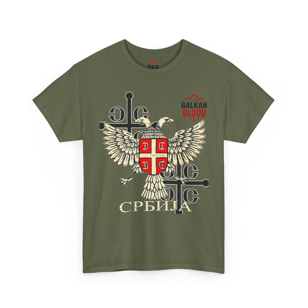 Serbian Heritage Tee, Balkan Blood Shirt, Unisex Cotton T-shirt