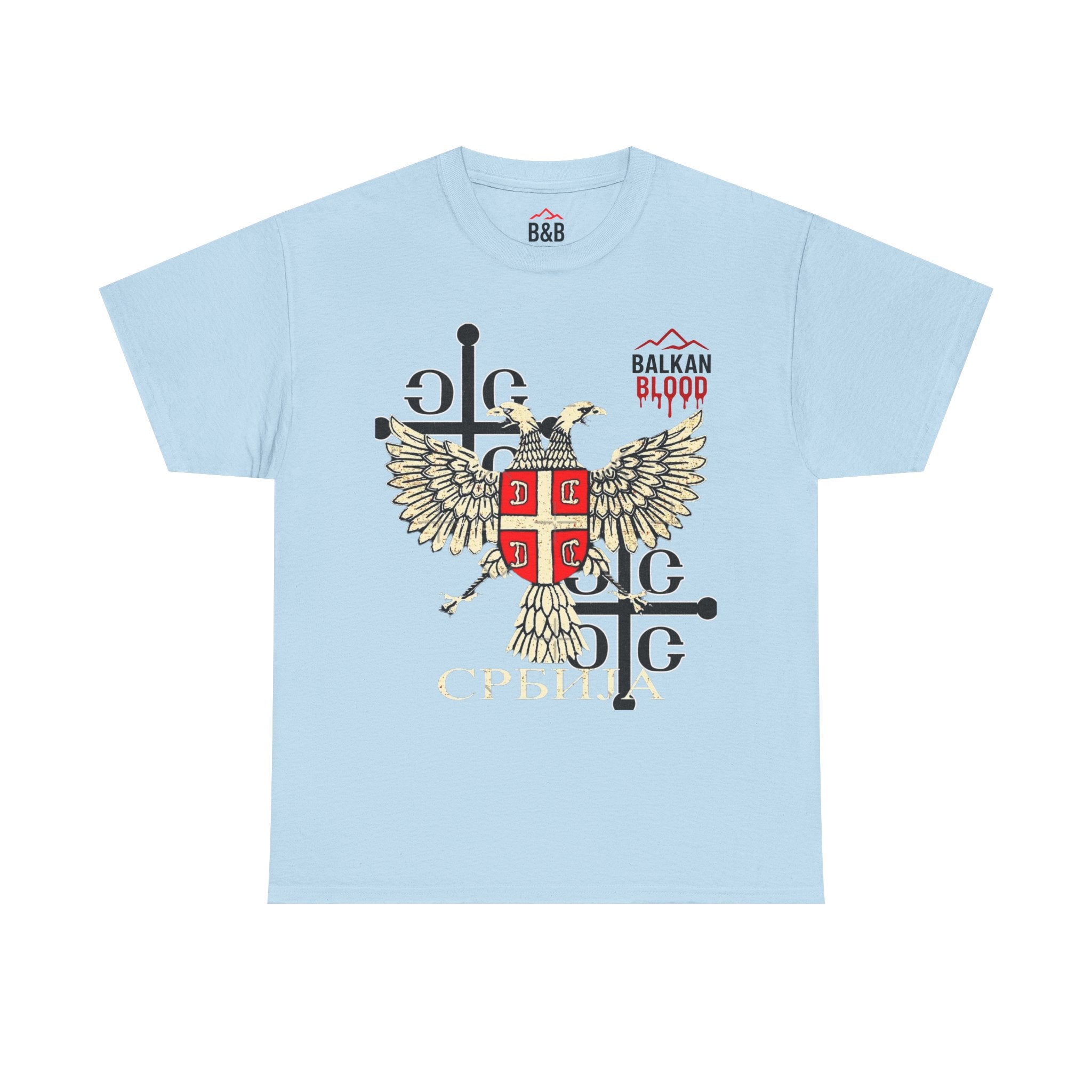 Serbian Heritage Tee, Balkan Blood Shirt, Unisex Cotton T-shirt