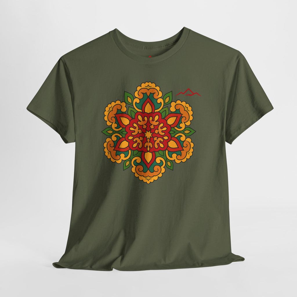 Balkan Blood T‑Shirt — Traditional Balkan Floral Medallion