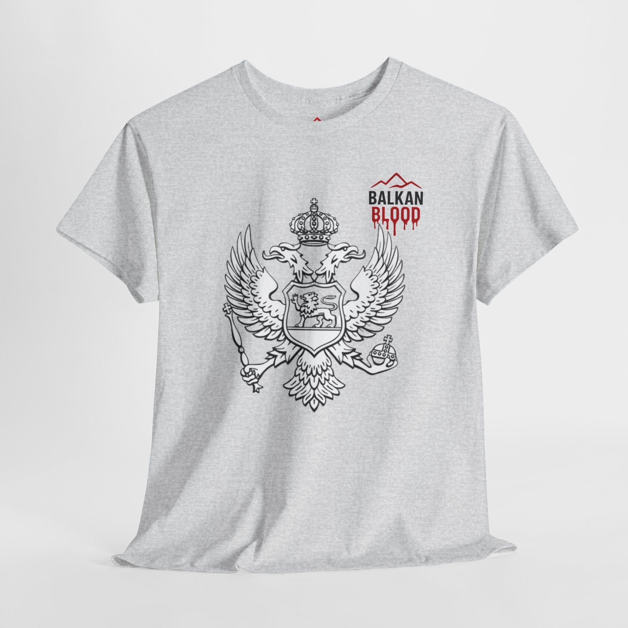 Montenegro/Balkan Blood Unisex Heavy Cotton Tee, Vintage Style Shirt