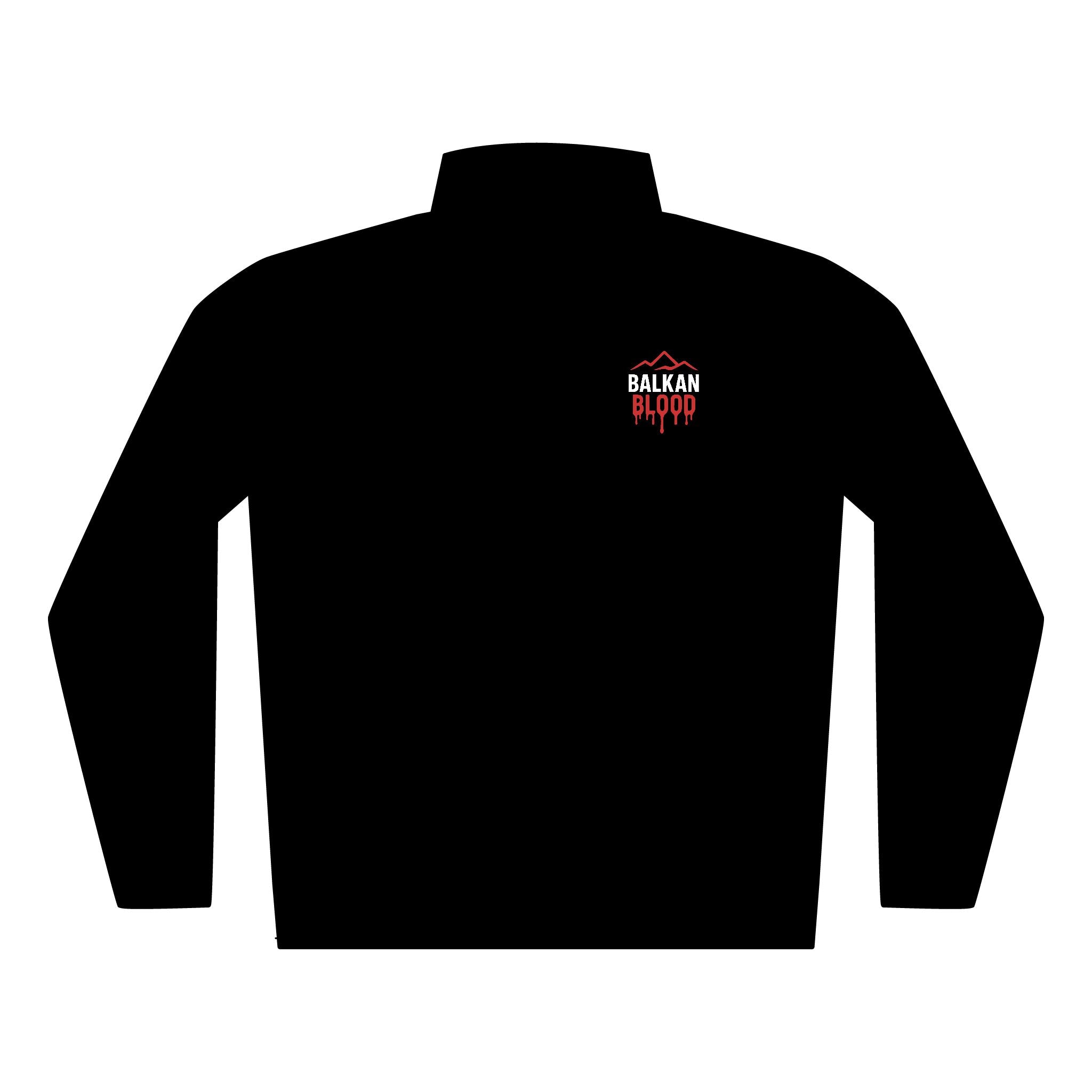 Embroidered 'Balkan Blood' Quilted Full-Zip Jacket — Men's Casual Outerwear