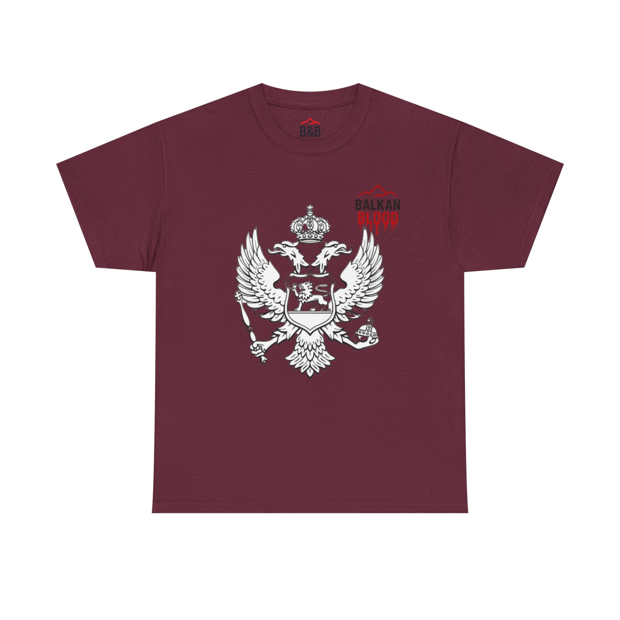 Montenegro/Balkan Blood Unisex Heavy Cotton Tee, Vintage Style Shirt