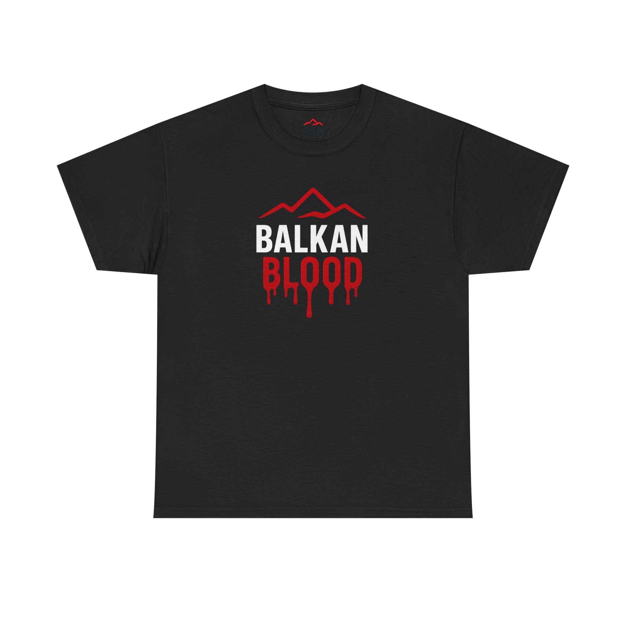 Balkan Blood T-Shirt — Heritage Graphic Tee with Multilingual “Blood” Back Print
