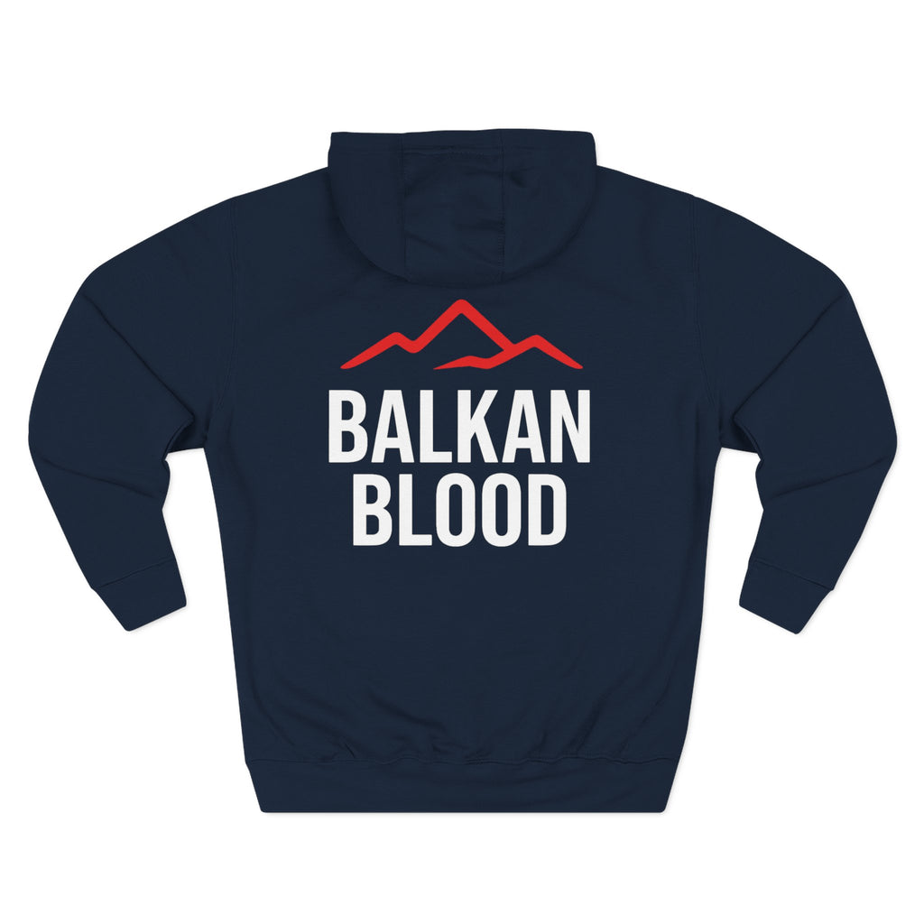Balkan Blood Hoodie - Cozy Fleece Sweatshirt for Outdoor Adventures, Gifts for Nature Lovers, Hiking, Travel, Casual Wear
