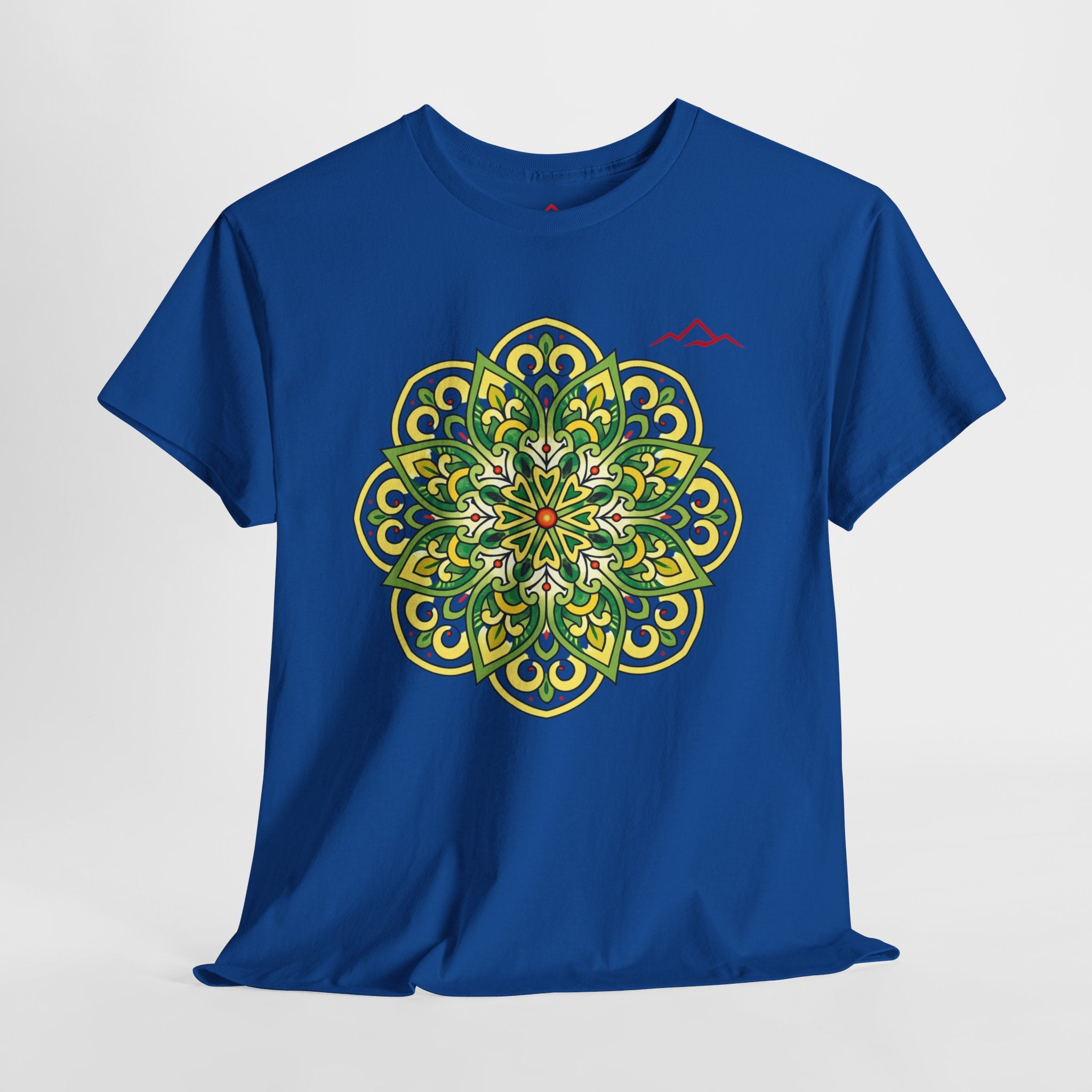 Balkan Blood Graphic Tee — Green Mandala Front & Drip Logo Back