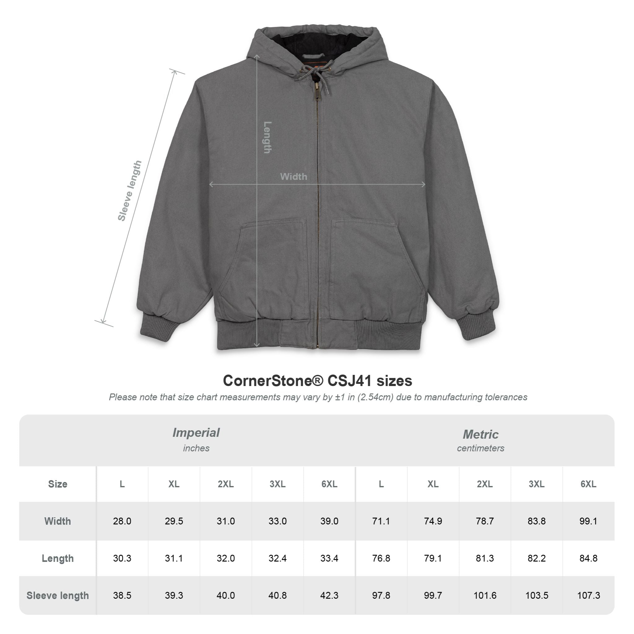 Embroidered 'Honor & Blood' Work Jacket – Heavy Duck Cloth Hooded Jacket