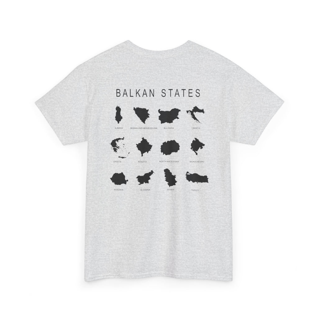 Balkan Blood Unisex Heavy Cotton Tee, Ethnic Pride Shirt, Gift for Balkans, Travel Tee, Stylish Casual Wear, Balkan States Design