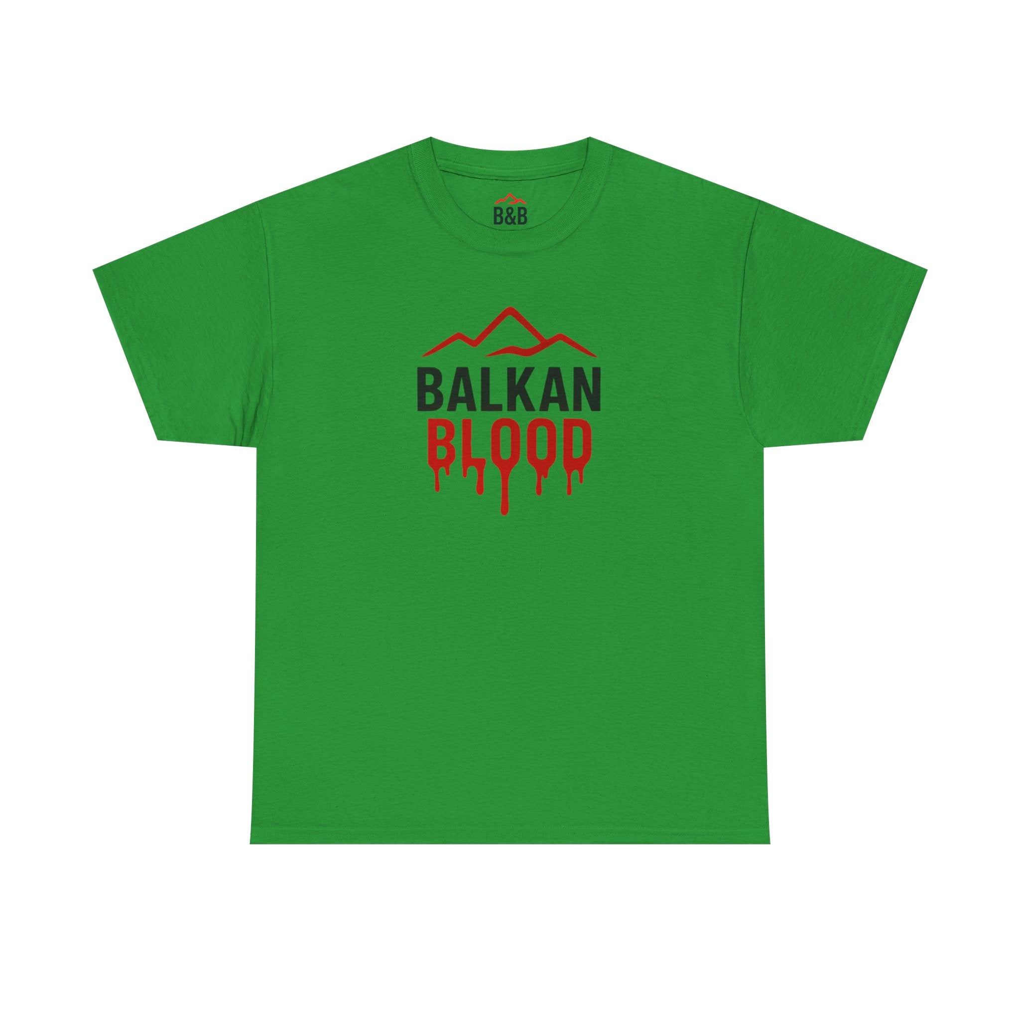 Balkan Blood T-Shirt — Heritage Graphic Tee with Multilingual “Blood” Back Print
