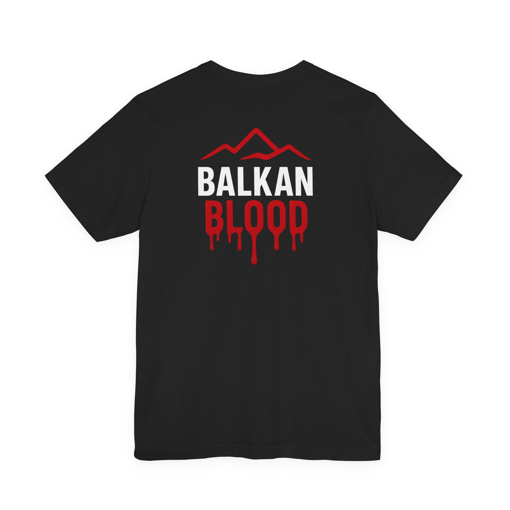 Balkan Blood Tee — Red Drip Logo