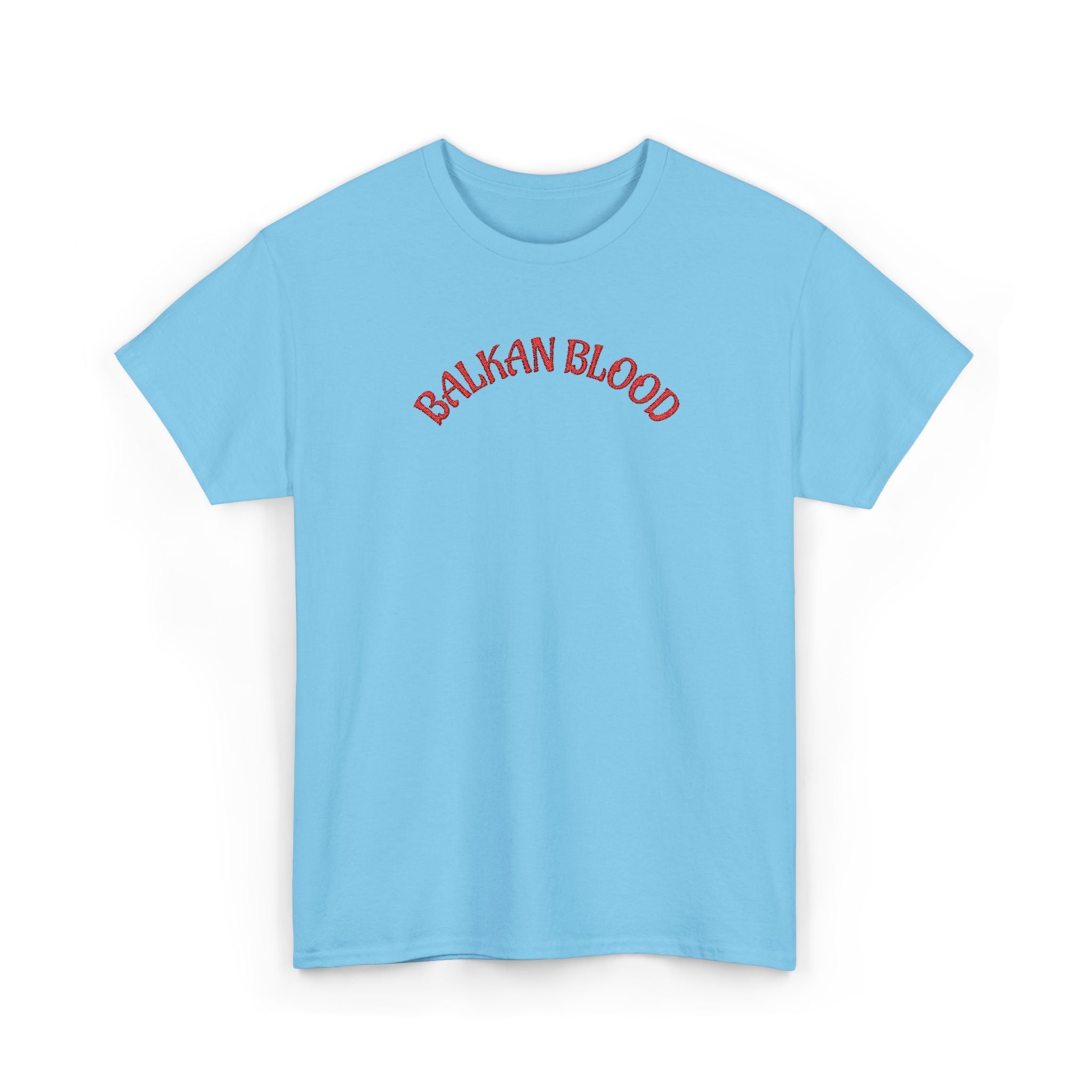 Embroidery Balkan Blood T‑Shirt — Red Arch Logo