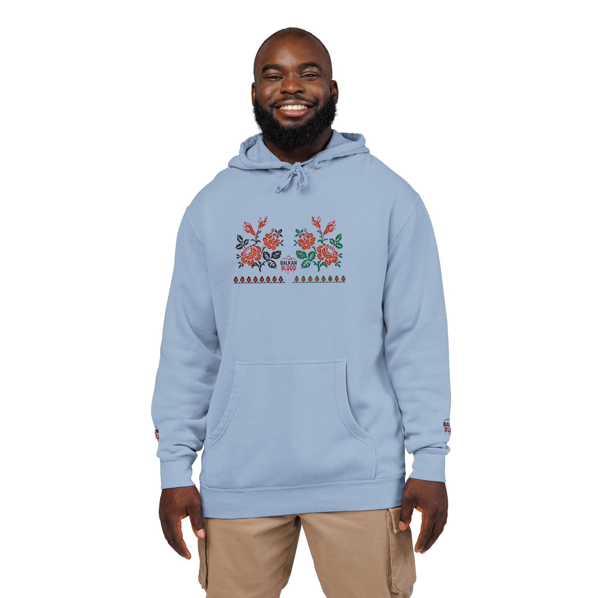 Embroidered Flower Hoodie, Cozy Unisex Sweatshirt, Cute Casual Wear, Spring Fashion, Gift for Her