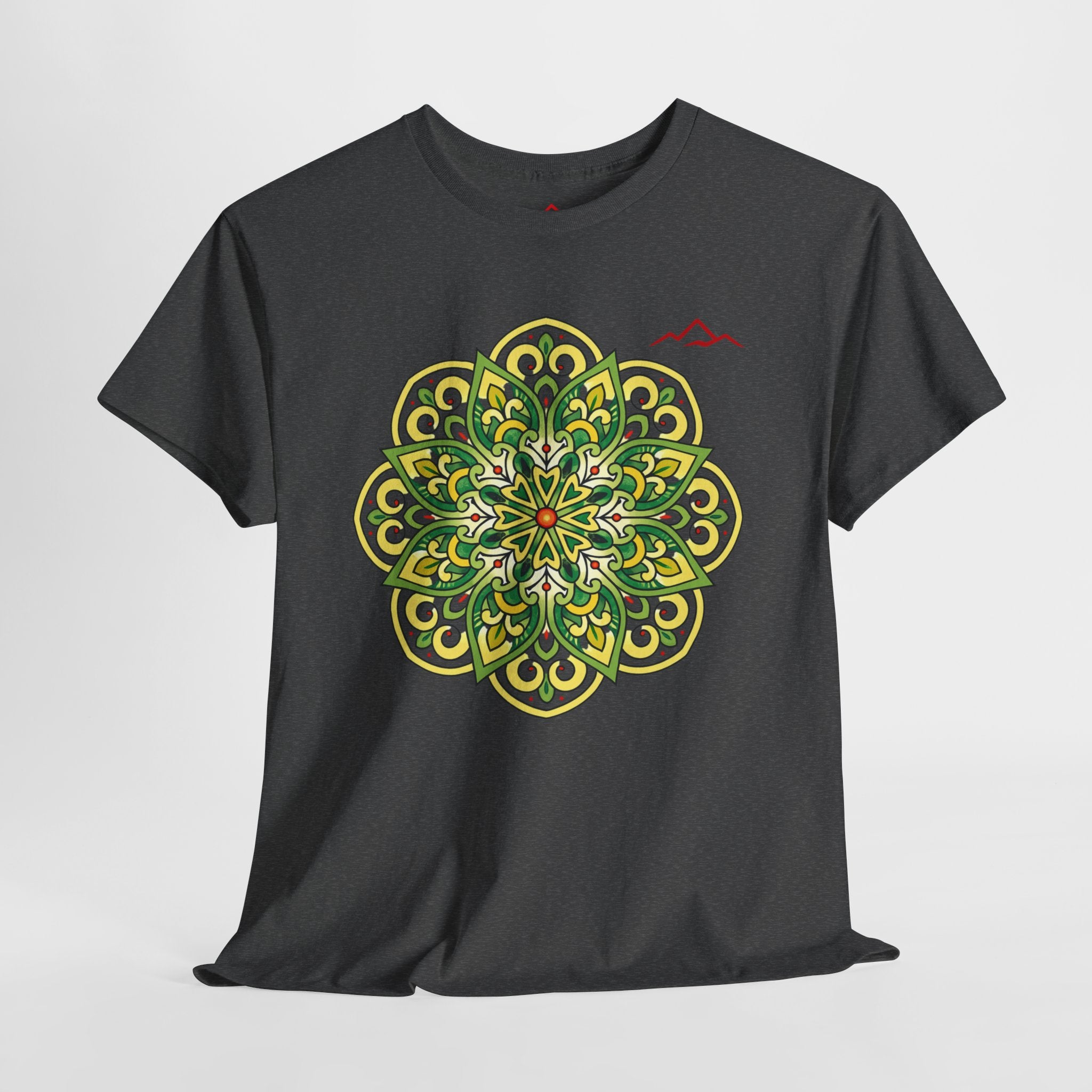 Balkan Blood Graphic Tee — Green Mandala Front & Drip Logo Back