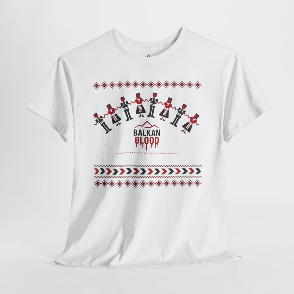 Balkan Blood Graphic Tee, Celebratory Unisex Cotton Shirt