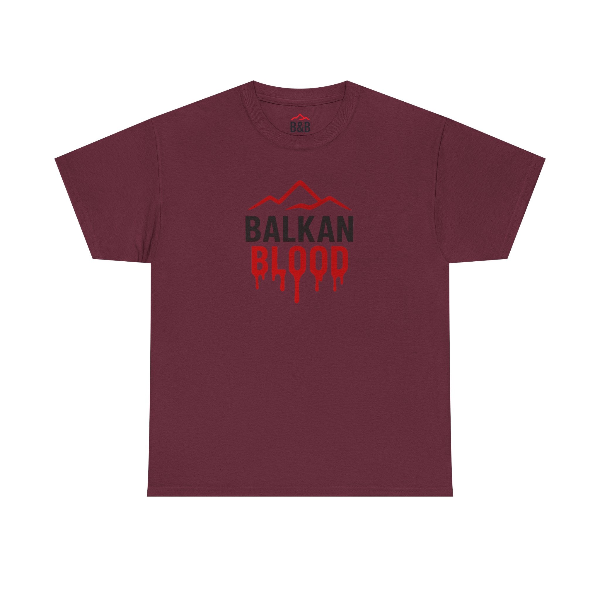 Balkan Blood T-Shirt — Heritage Graphic Tee with Multilingual “Blood” Back Print