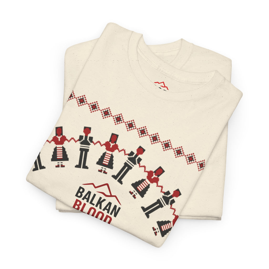 Balkan Blood Graphic Tee, Celebratory Unisex Cotton Shirt