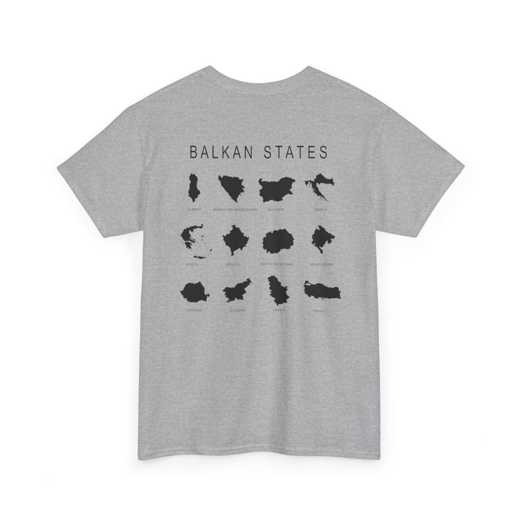 Balkan Blood Unisex Heavy Cotton Tee, Ethnic Pride Shirt, Gift for Balkans, Travel Tee, Stylish Casual Wear, Balkan States Design