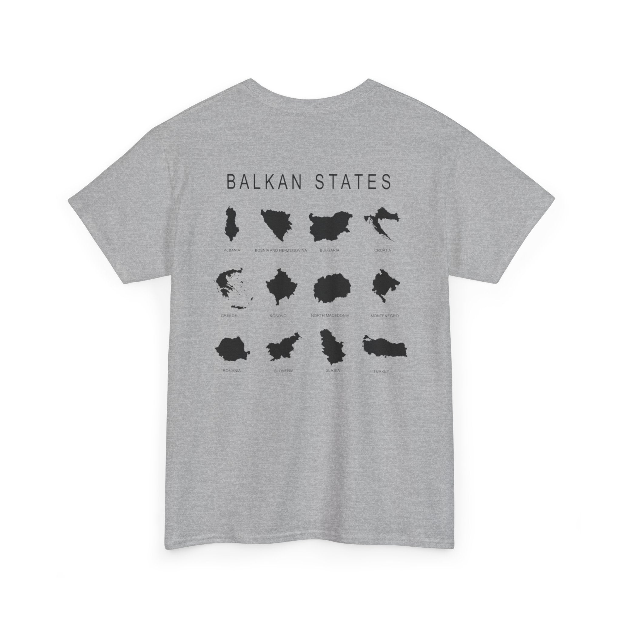 Balkan Blood Unisex Heavy Cotton Tee, Ethnic Pride Shirt, Gift for Balkans, Travel Tee, Stylish Casual Wear, Balkan States Design