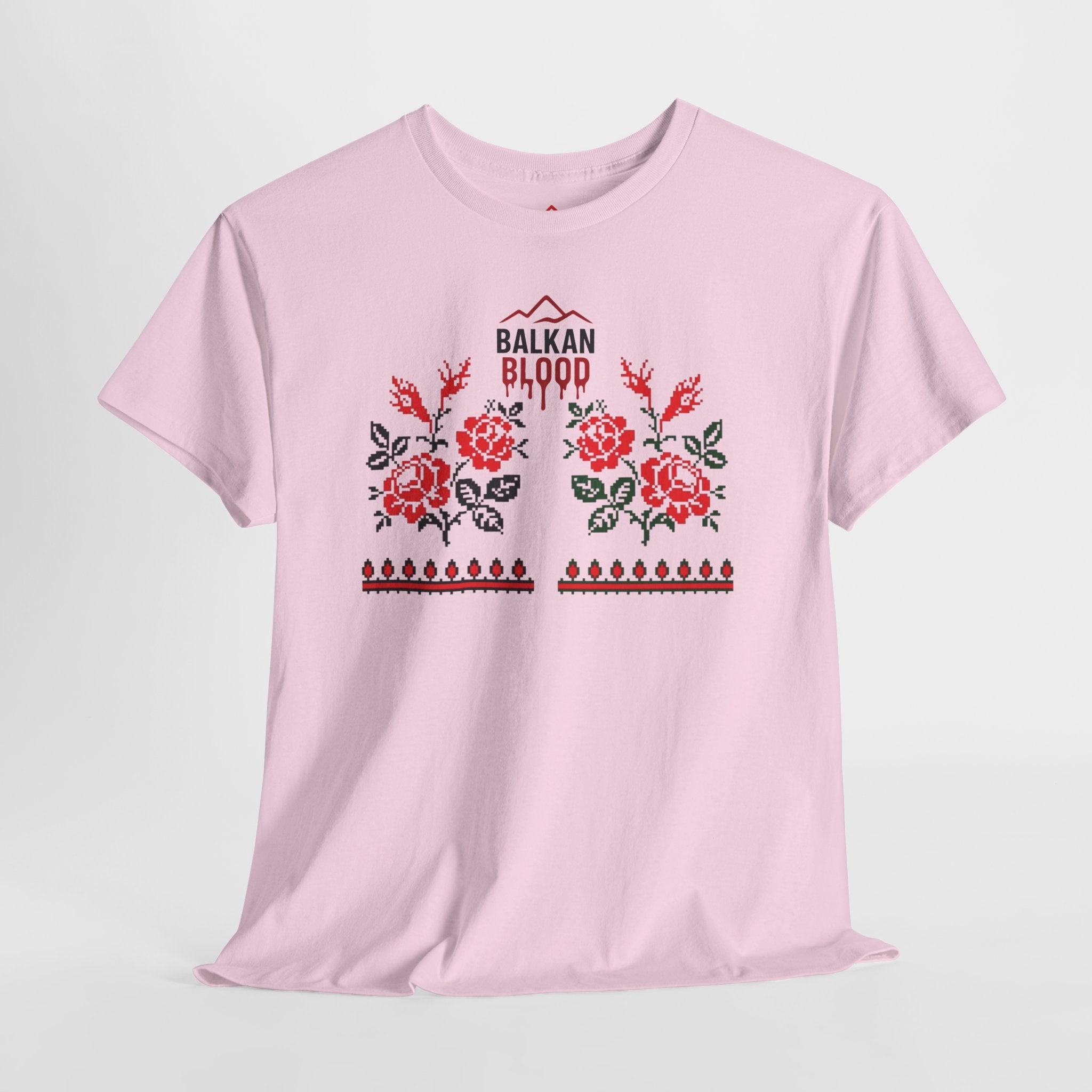 Bulgaria Balkan Blood Unisex Heavy Cotton Tee, Vintage Floral Graphic Shirt