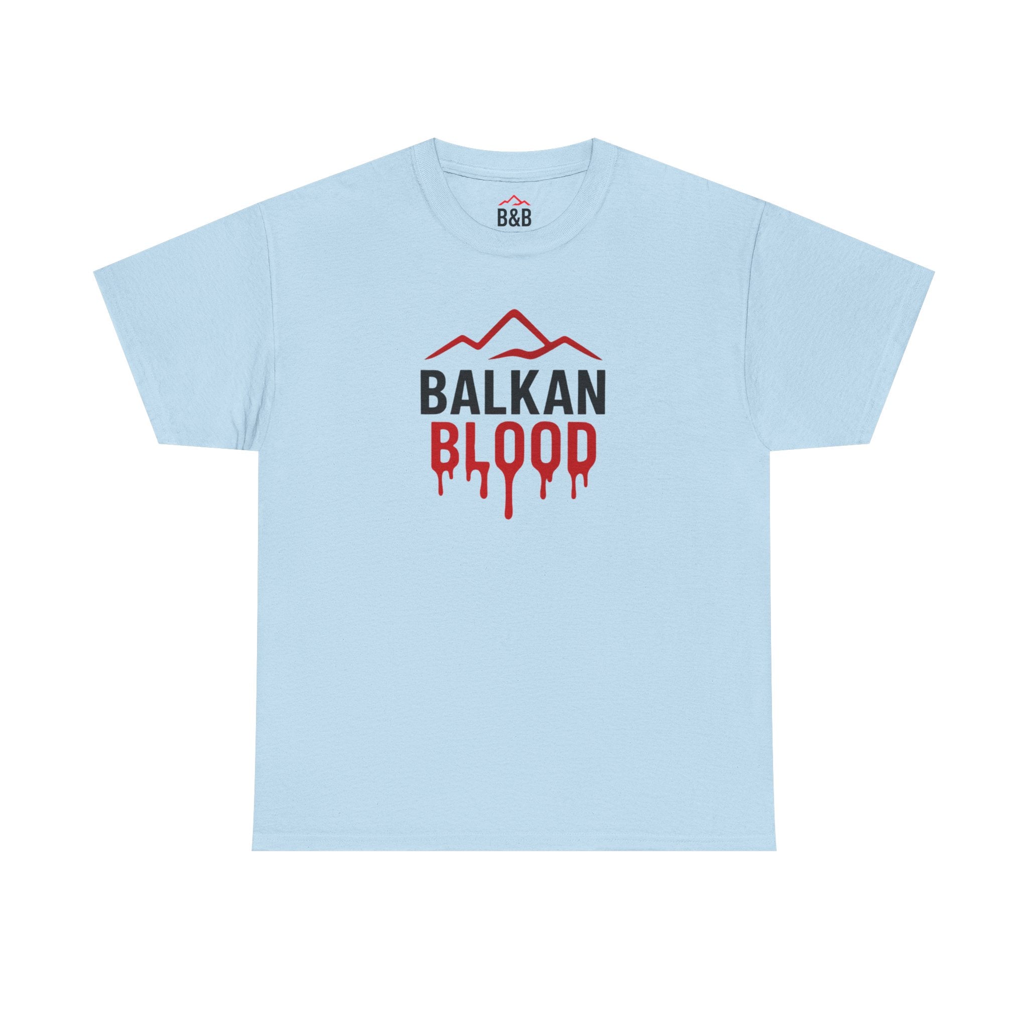Balkan Blood T-Shirt — Heritage Graphic Tee with Multilingual “Blood” Back Print