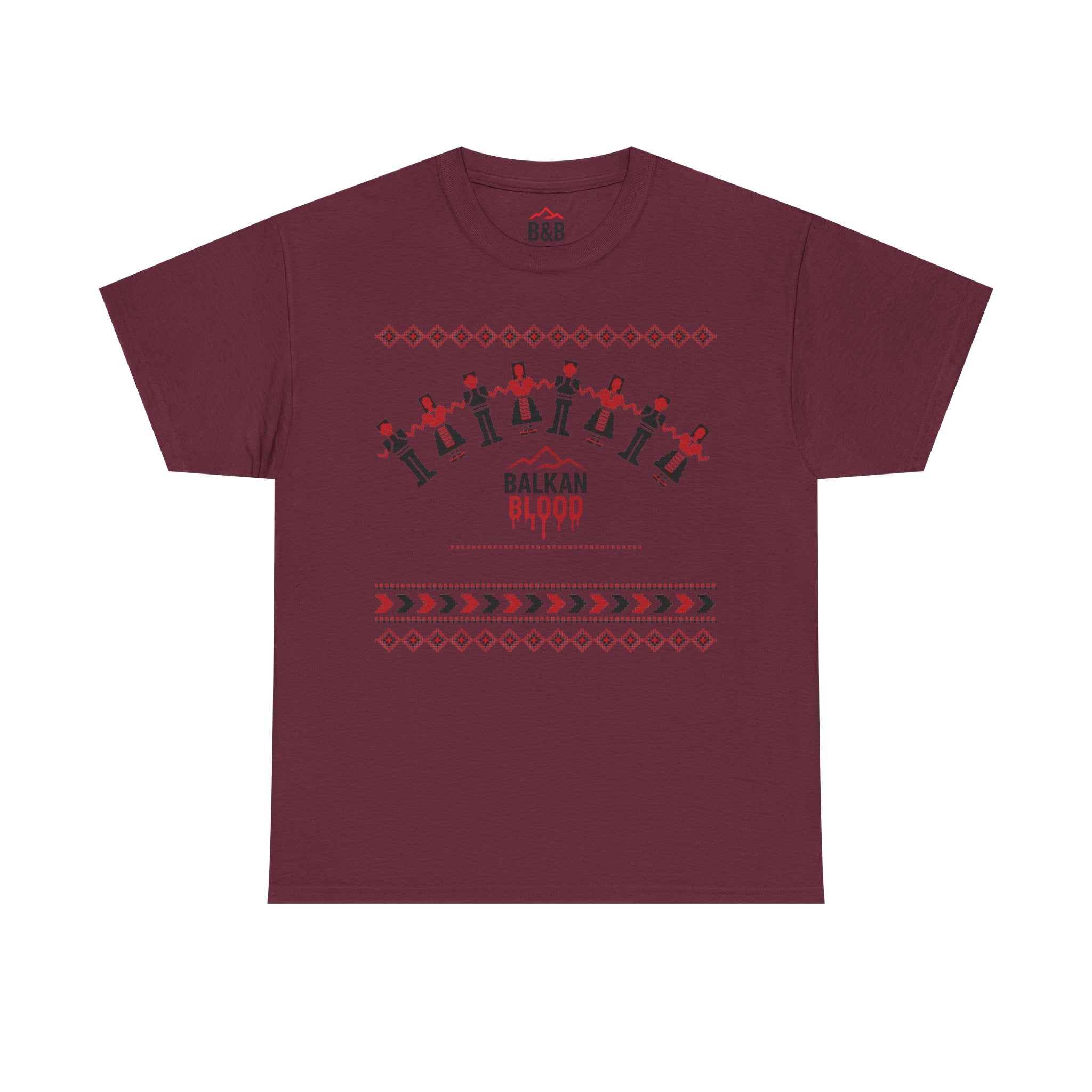 Balkan Blood Graphic Tee, Celebratory Unisex Cotton Shirt