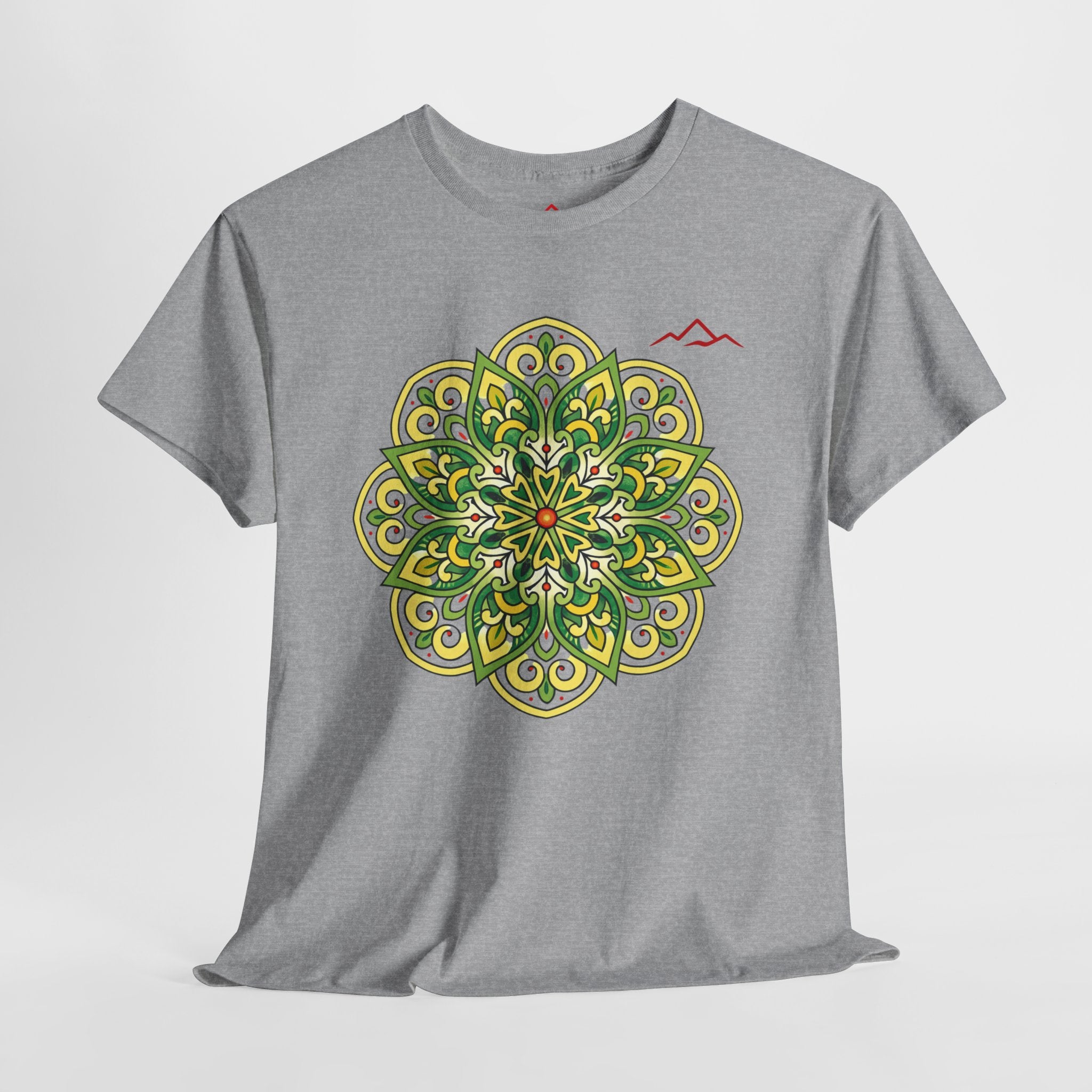 Balkan Blood Graphic Tee — Green Mandala Front & Drip Logo Back