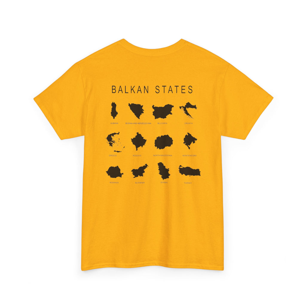 Balkan Blood Unisex Heavy Cotton Tee, Ethnic Pride Shirt, Gift for Balkans, Travel Tee, Stylish Casual Wear, Balkan States Design