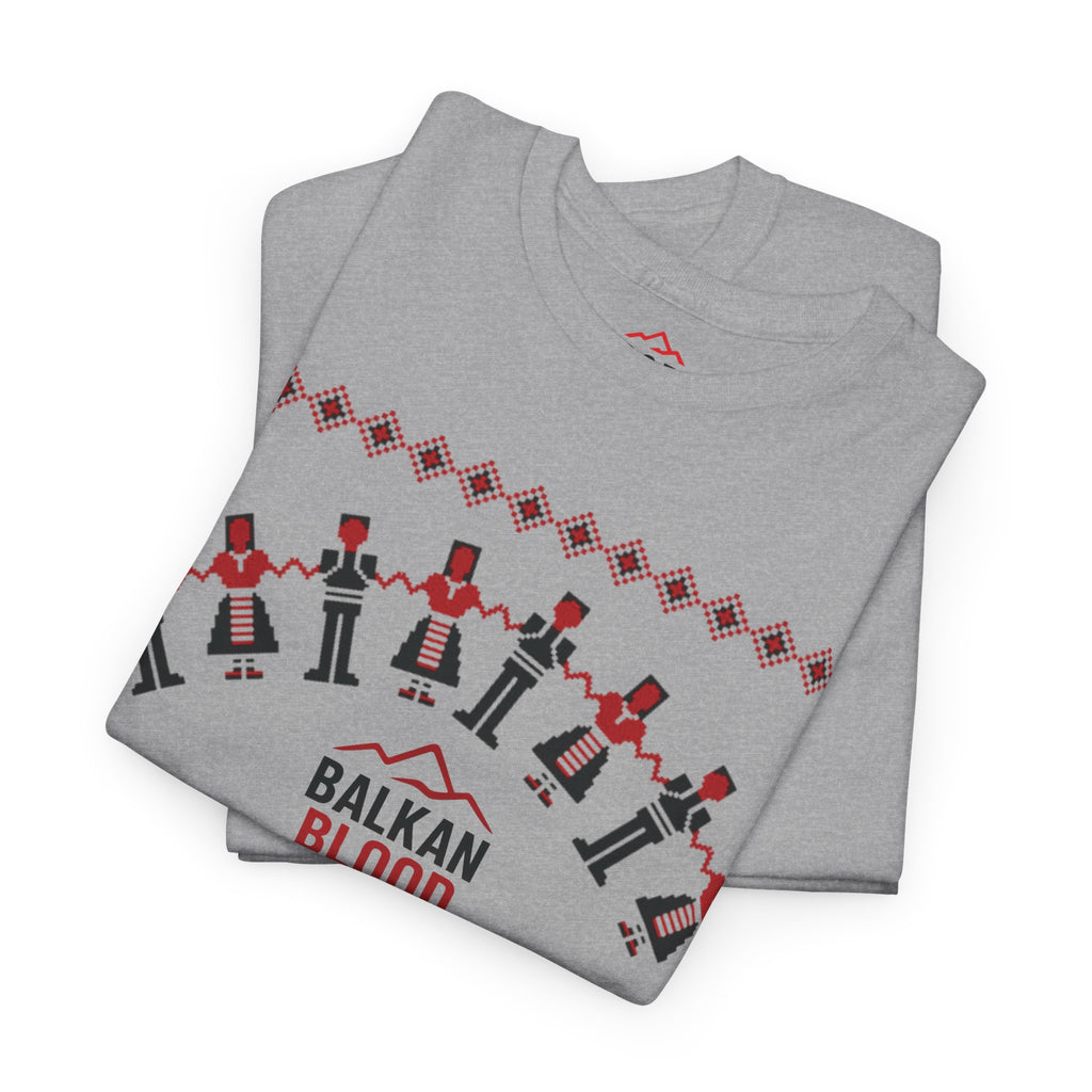 Balkan Blood Graphic Tee, Celebratory Unisex Cotton Shirt