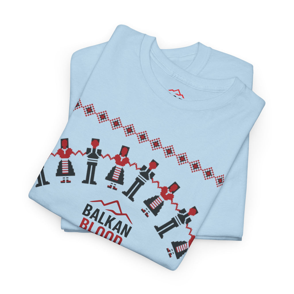 Balkan Blood Graphic Tee, Celebratory Unisex Cotton Shirt