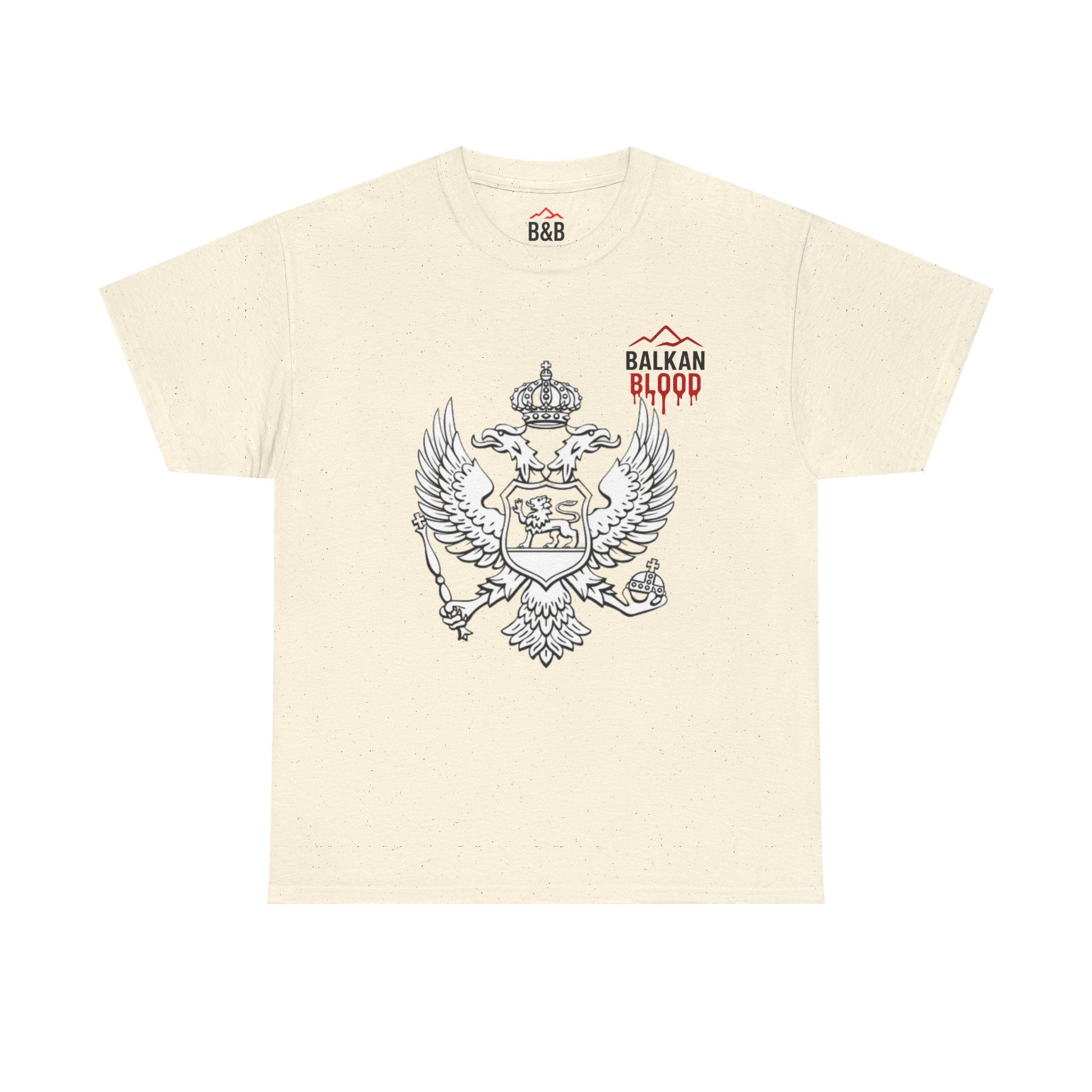 Montenegro/Balkan Blood Unisex Heavy Cotton Tee, Vintage Style Shirt
