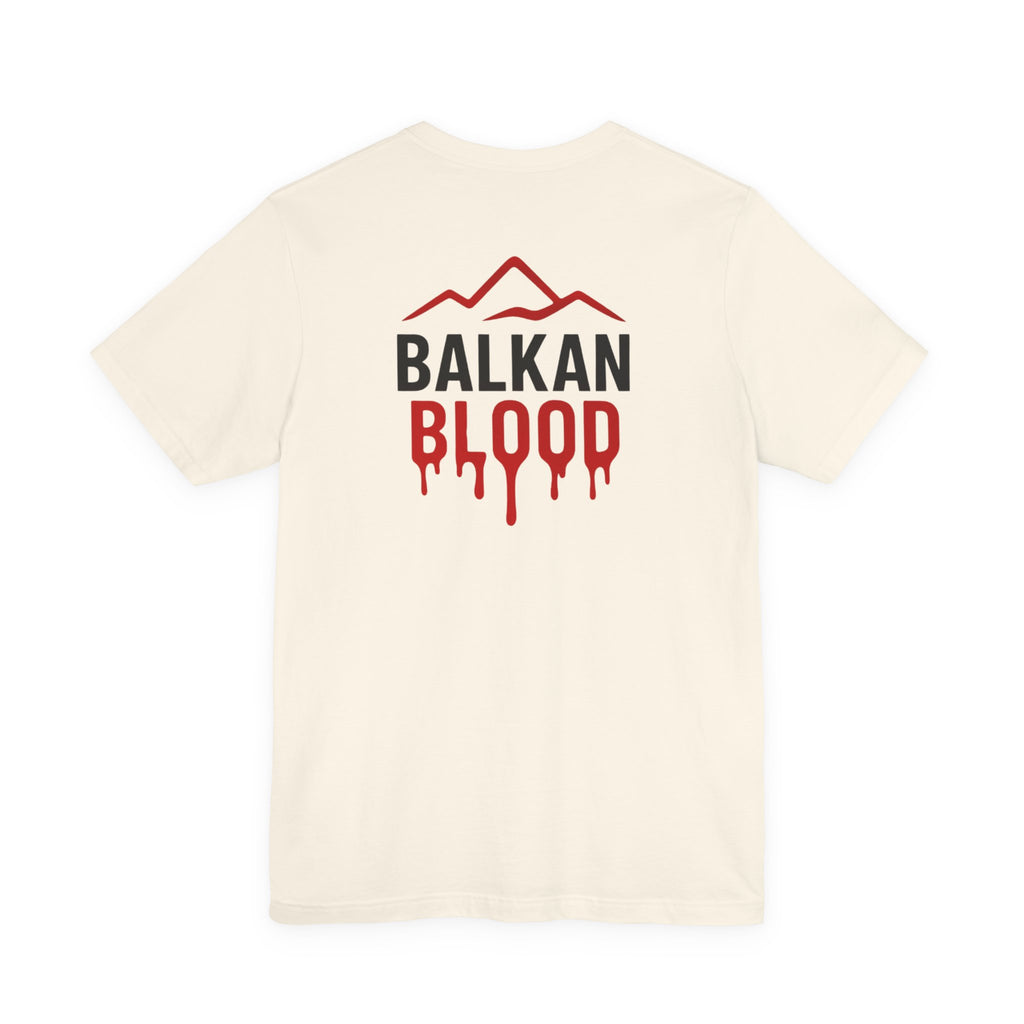 Balkan Blood Tee — Red Drip Logo
