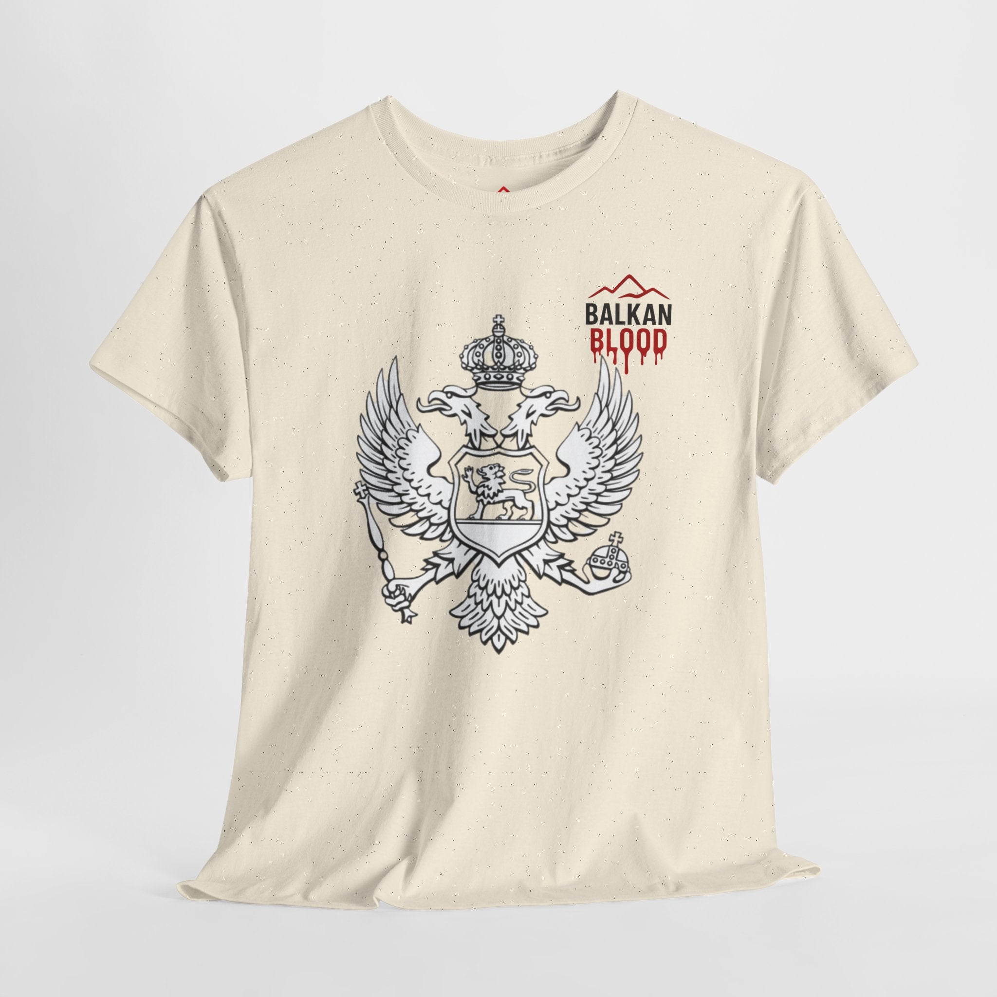 Montenegro/Balkan Blood Unisex Heavy Cotton Tee, Vintage Style Shirt