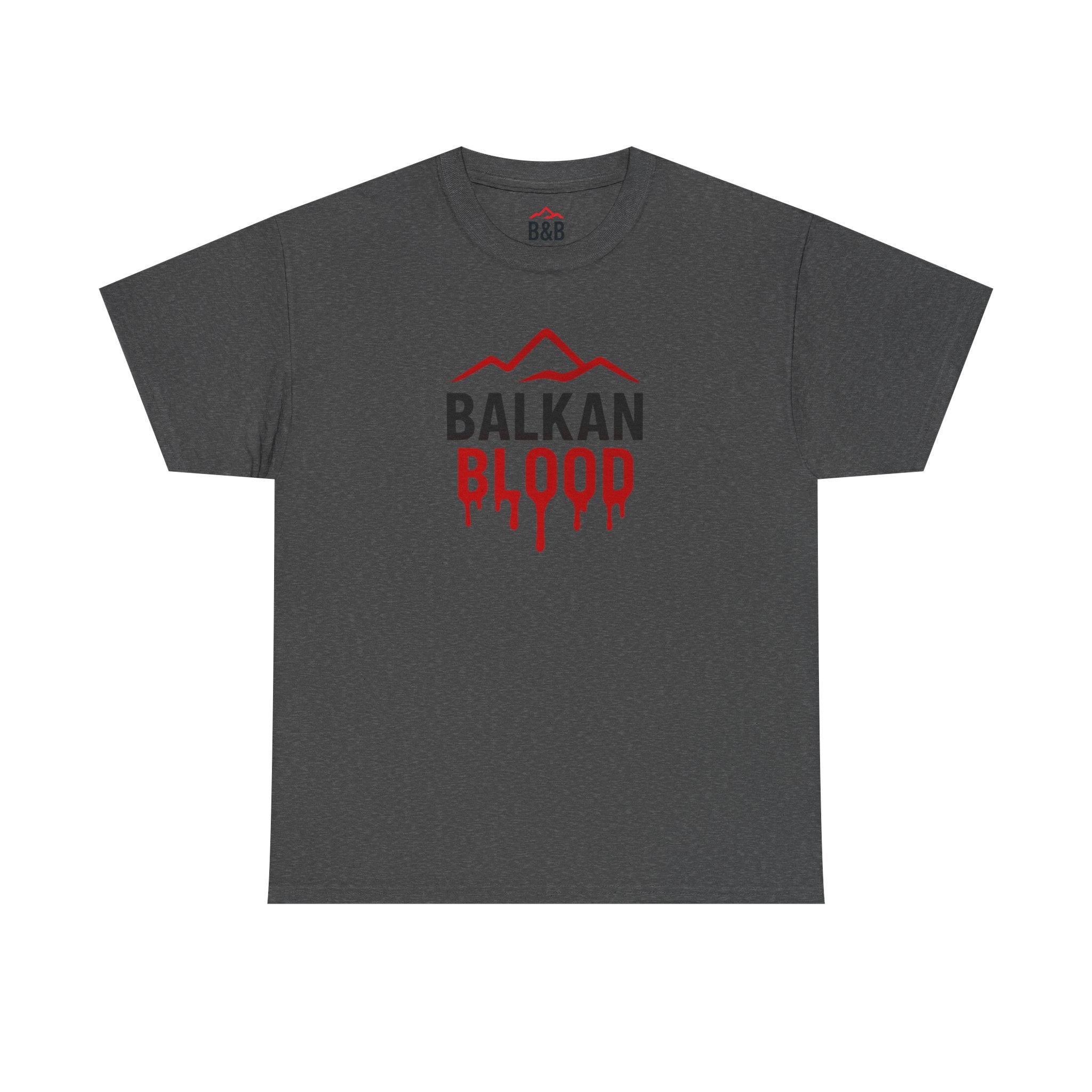 Balkan Blood T-Shirt — Heritage Graphic Tee with Multilingual “Blood” Back Print