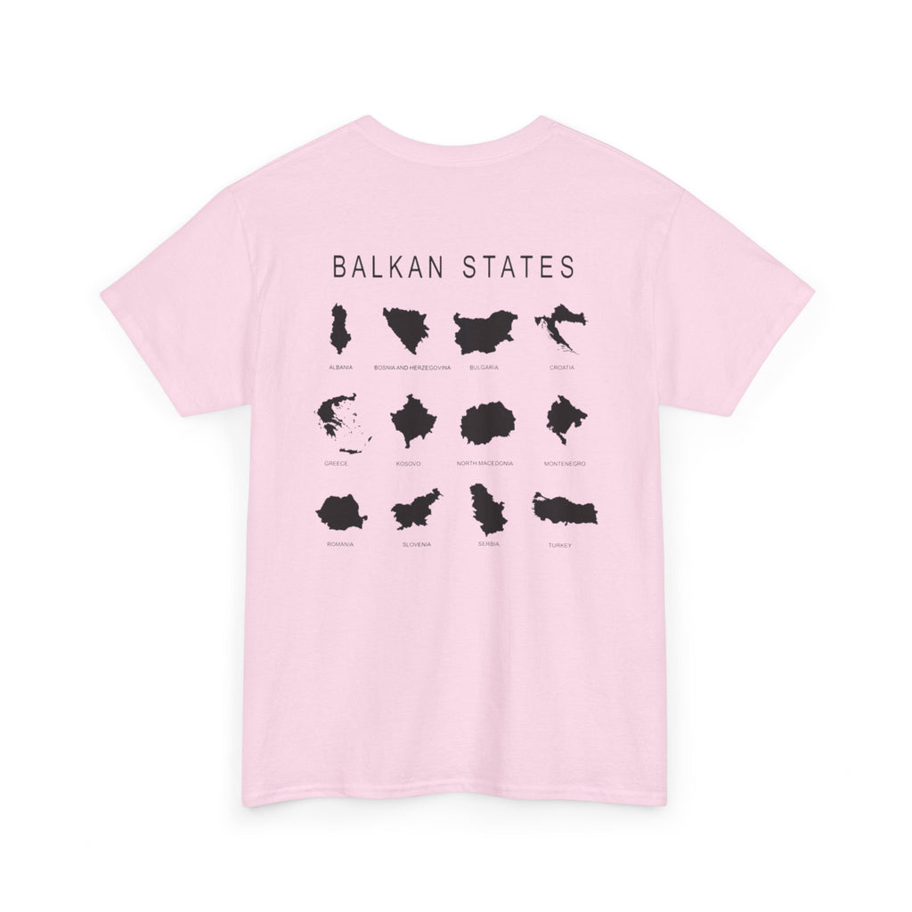 Balkan Blood Unisex Heavy Cotton Tee, Ethnic Pride Shirt, Gift for Balkans, Travel Tee, Stylish Casual Wear, Balkan States Design