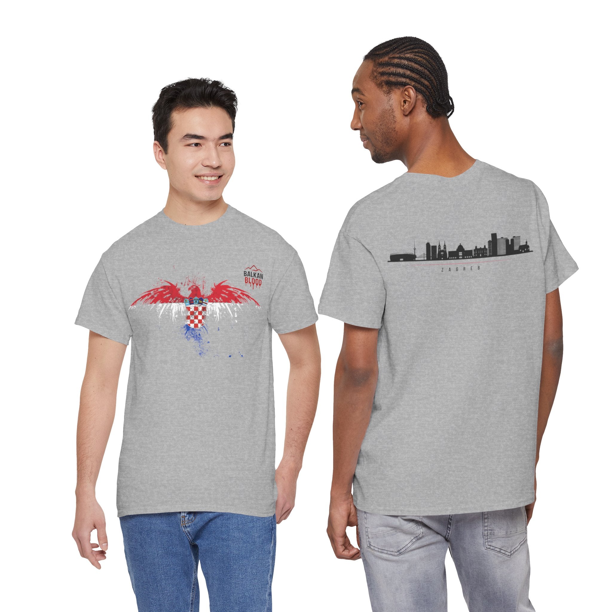 Croatia/Zagreb Unisex Heavy Cotton Tee