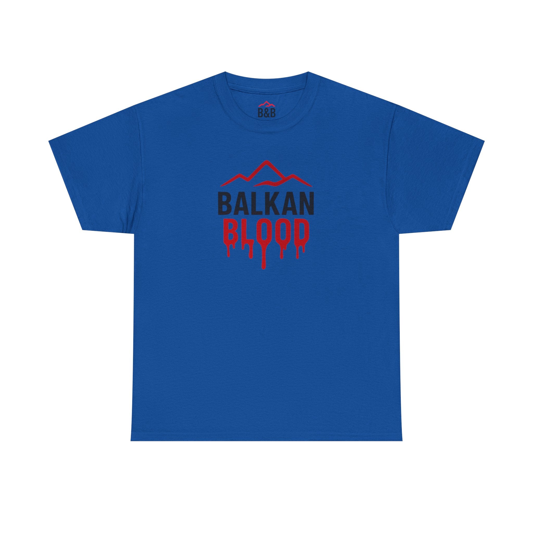 Balkan Blood T-Shirt — Heritage Graphic Tee with Multilingual “Blood” Back Print