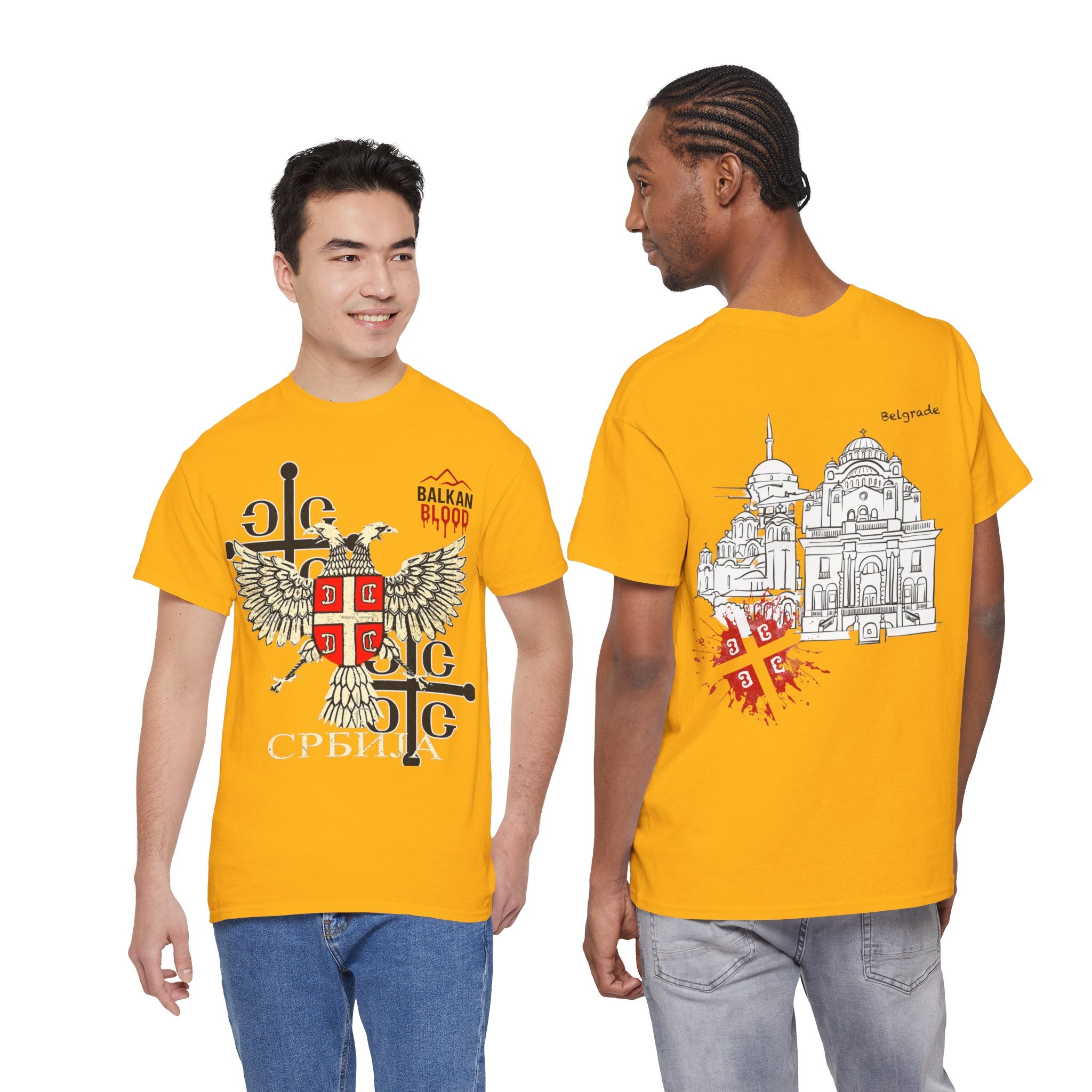 Serbian Heritage Tee, Balkan Blood Shirt, Unisex Cotton T-shirt