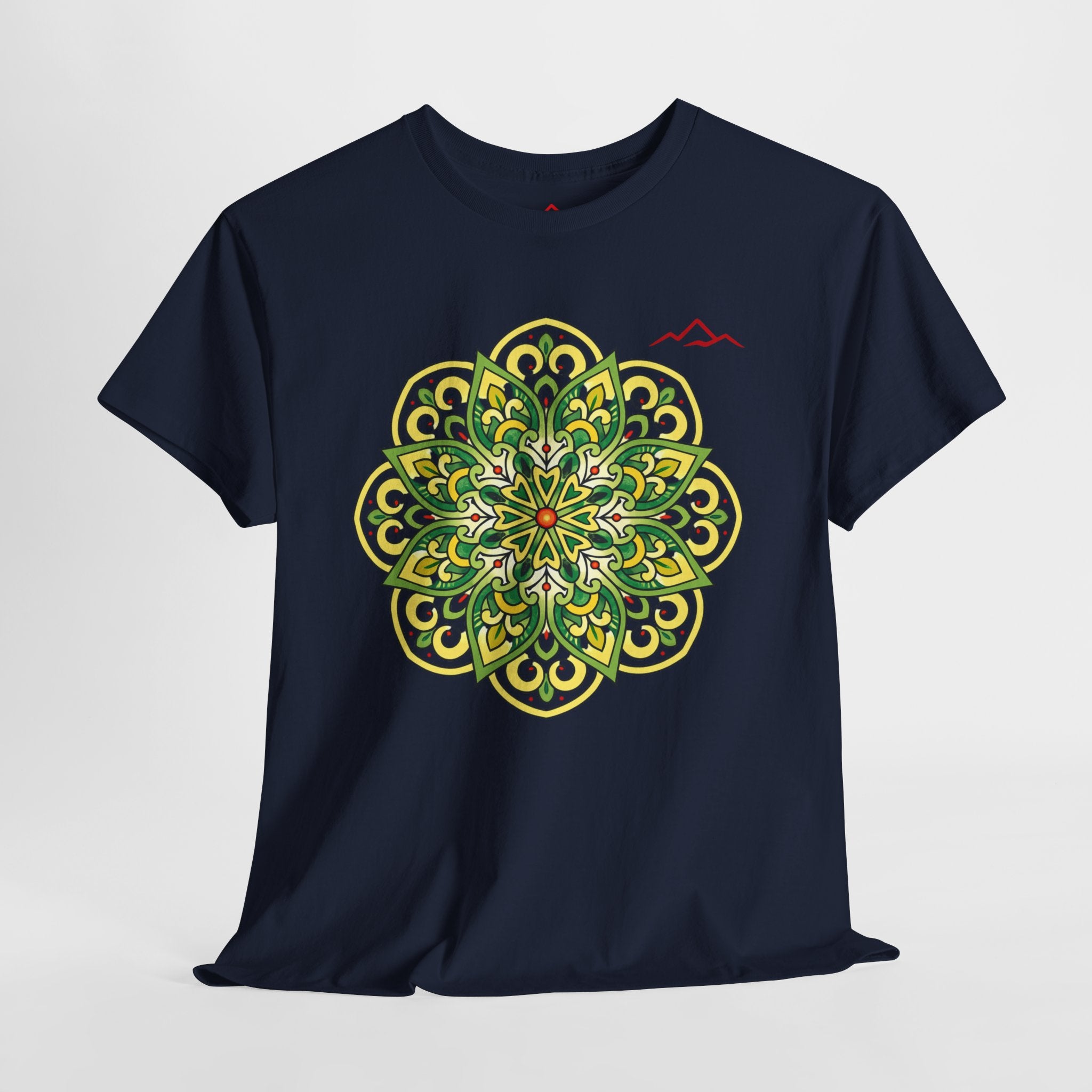Balkan Blood Graphic Tee — Green Mandala Front & Drip Logo Back