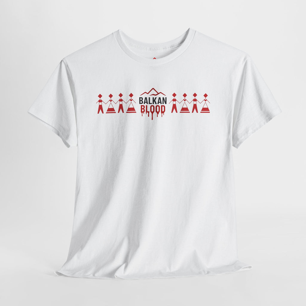 Balkan Blood Unisex Heavy Cotton Tee, Ethnic Pride Shirt, Gift for Balkans, Travel Tee, Stylish Casual Wear, Balkan States Design