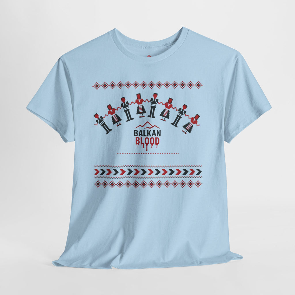 Balkan Blood Graphic Tee, Celebratory Unisex Cotton Shirt