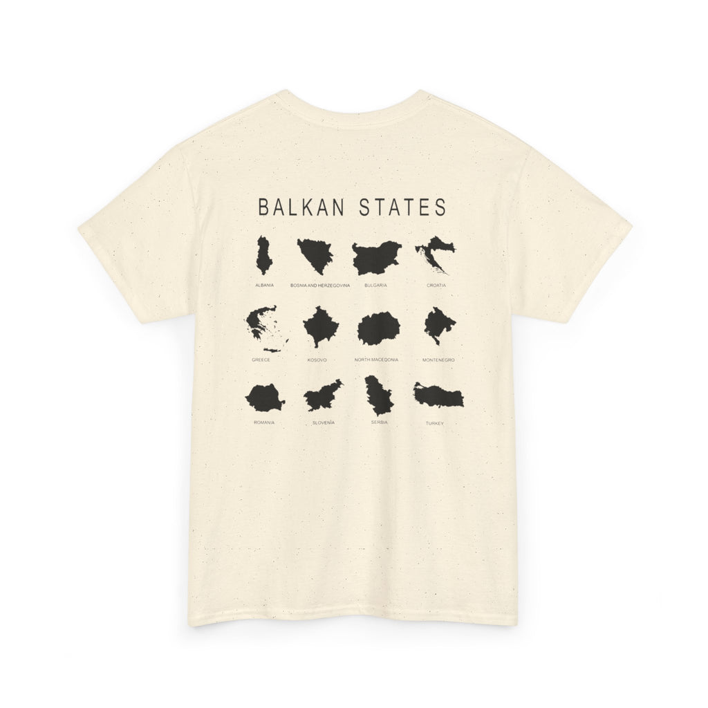 Balkan Blood Unisex Heavy Cotton Tee, Ethnic Pride Shirt, Gift for Balkans, Travel Tee, Stylish Casual Wear, Balkan States Design