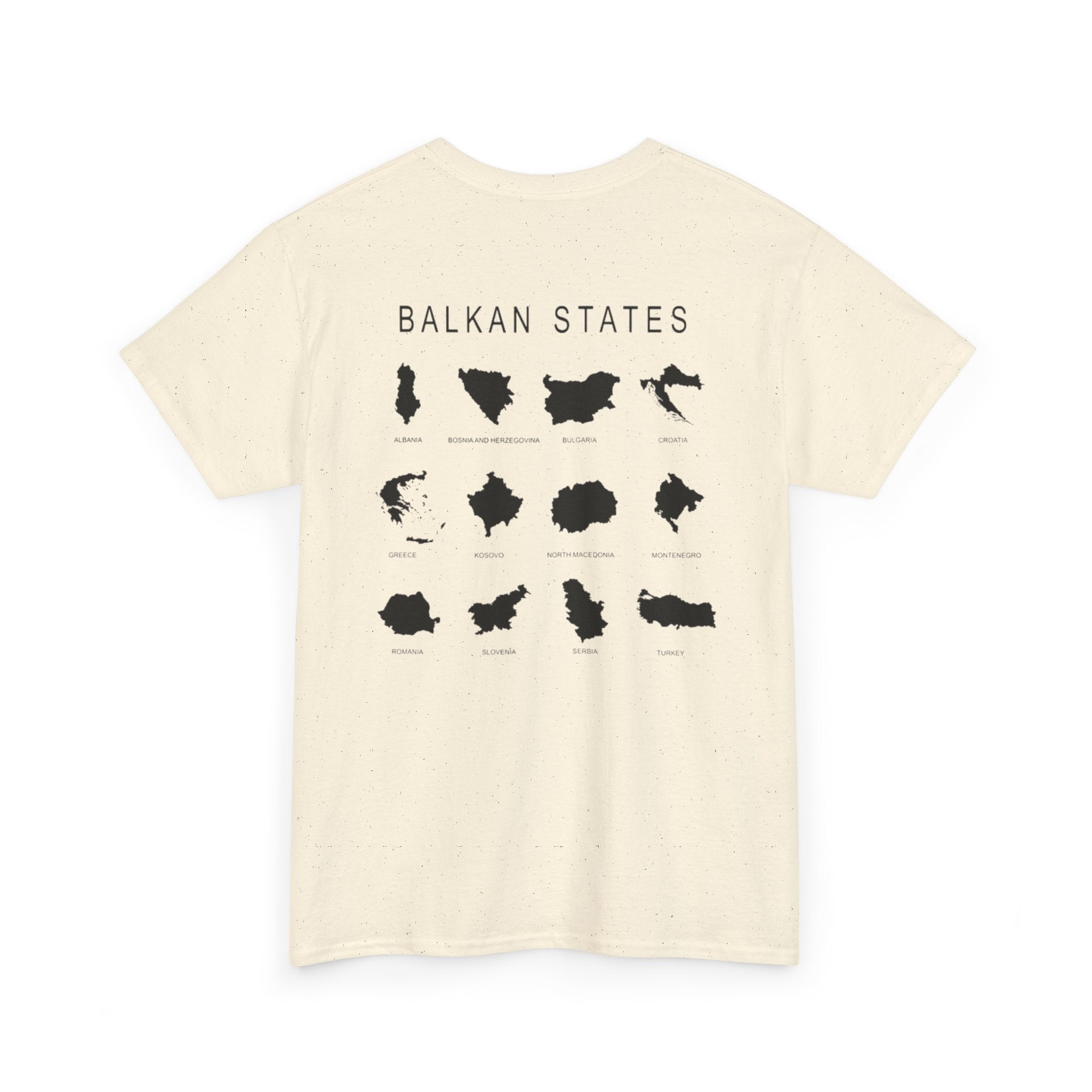 Balkan Blood Unisex Heavy Cotton Tee, Ethnic Pride Shirt, Gift for Balkans, Travel Tee, Stylish Casual Wear, Balkan States Design